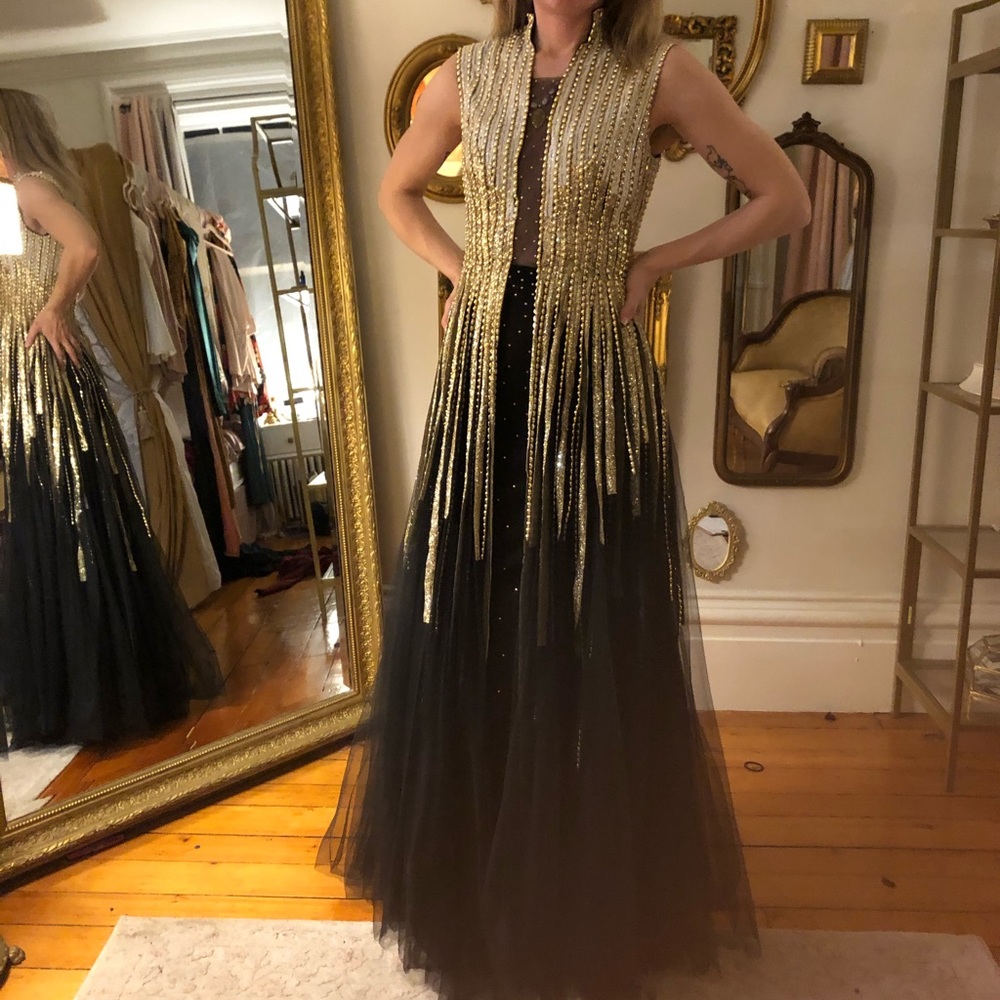 Black & Gold Evening Gown